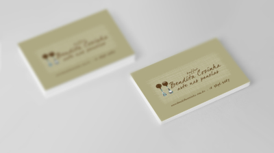 logotipo papelaria cartão de visita bendita cozinha buffet ilhabela
