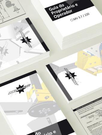 manuais de proprietário e usuário de equipamento industrial