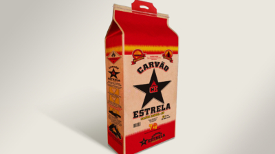 embalagem saco de carvão estrela santa isabel