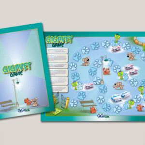 tabuleiro de game gigatek promocional e de vendas