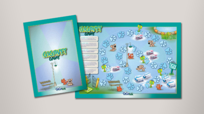 tabuleiro de game gigatek promocional e de vendas