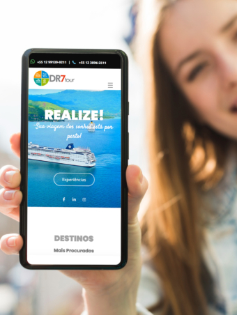 Website DR7tour Viagens e Turismo
